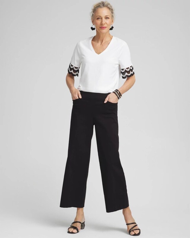 Crochet Trim Tee - image 2